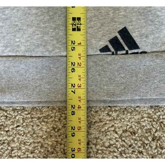 Mens Size Large Adidas Hoodie All Over Print Gray With Black Logo - VGC! - Picture 6 of 6